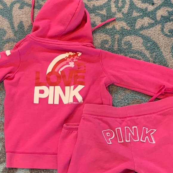 PINK Victoria's Secret Other - Victoria Secret sweatshirt crop pant set - MEDIUM